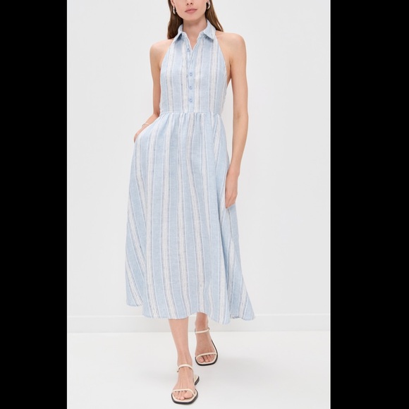gracia a line dress Patterned A-Line Dress with V-Neck Collar main image 0